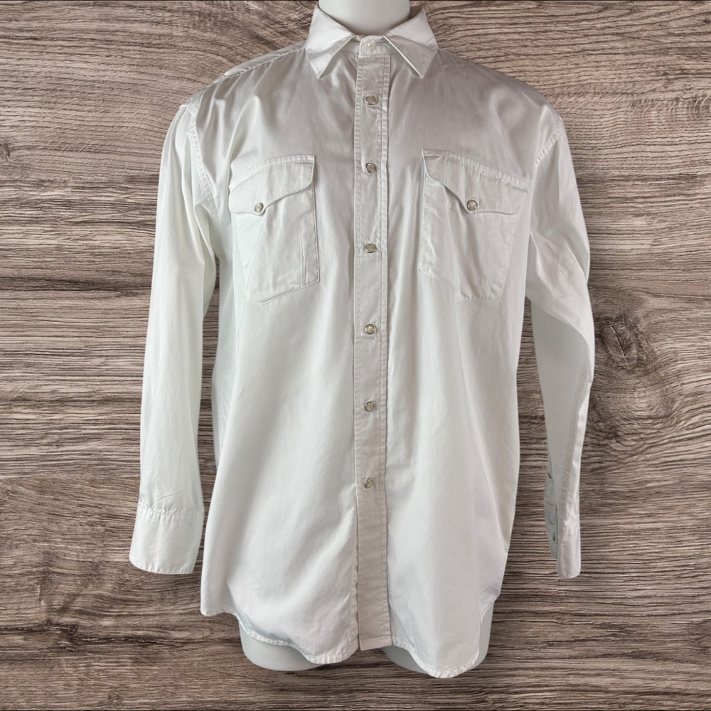 Walls Authentic Ranch Wear Shirt Mens Large White Button Up ranch wear (304)